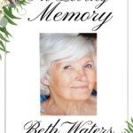 Memorial Poster for Funeral Loving Memory