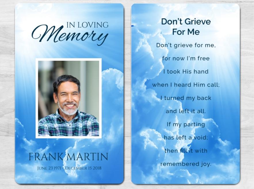 Prayer Card Printing To Help You In Your Time Of Grief