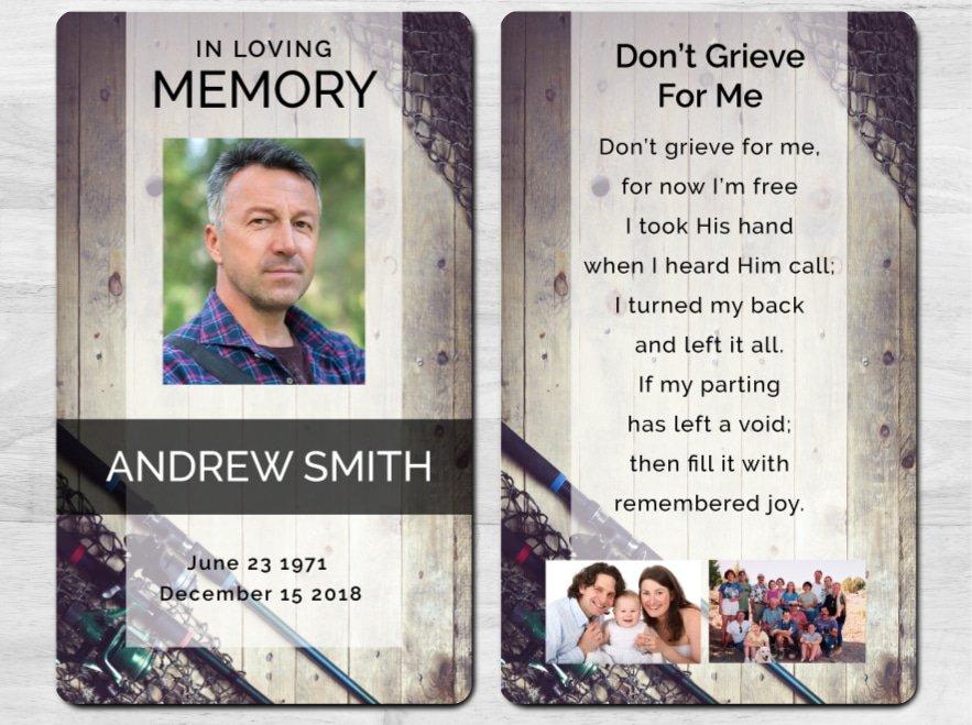 Laminated Memorial Cards