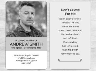 Prayer Card Printing To Remember Your Loved One