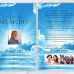 Customizable No Fold Funeral Brochure Printing Template