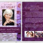 In Loving Memory No Fold Funeral Brochure Printing Template