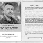 Rustic No Fold Funeral Pamphlet Printing Template