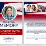 No Fold Memorial Funeral Pamphlet Options