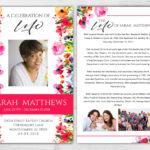 Memorial Service Program Custom Options To Choose