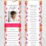 Funeral Bookmark Printing Floral