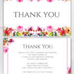 Memorial Thank You Cards Floral Theme