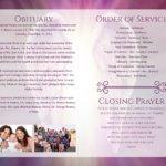 Purple Angel Wings Funeral Program