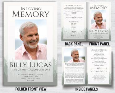 View One Of Many Custom Funeral Program Options