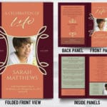 Celebration Of Life Custom Funeral Programs