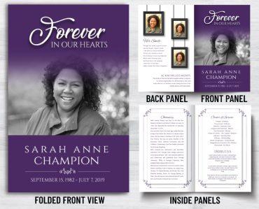 Forever In Our Hearts Funeral Programs