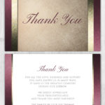 Memorial Thank You Cards Classic Brown & White Design