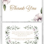 Memorial Thank You Cards Classic White & Floral Design