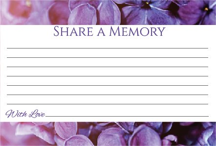 Funeral Program Share a Memory 1086