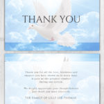 Funeral Program Thank You Card 1090