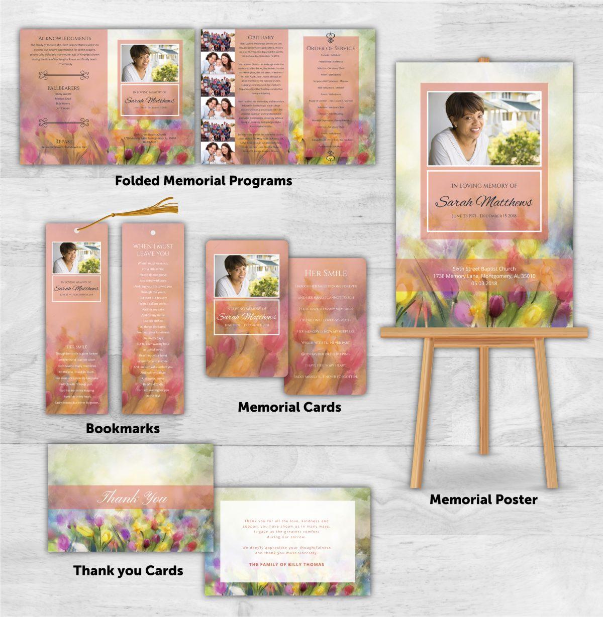 Memorial Package Colorful Flower Theme