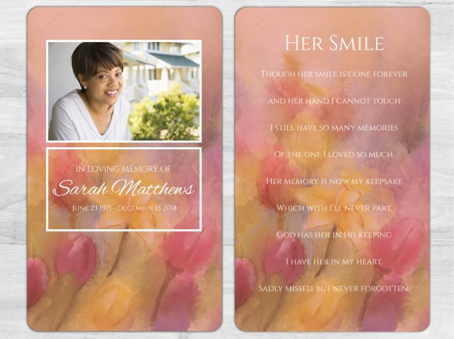 Prayer Card Printing To Remember A Loved One