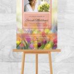 Memorial Poster for Funeral Floral Canvas
