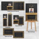 Memorial Package Black & Gold Theme