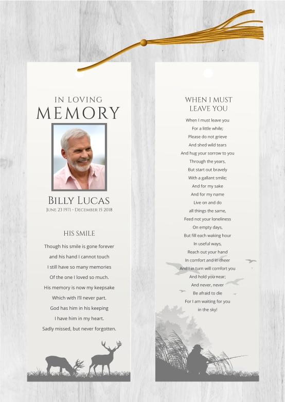 Funeral Bookmark Printing Cycle of Life