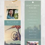 Funeral Bookmark Printing Fishing Rod