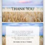 Funeral Program Thank You Card 2027