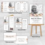 Memorial Package White Background and Flower Theme