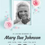 Memorial Poster for Funeral Floral Canvas