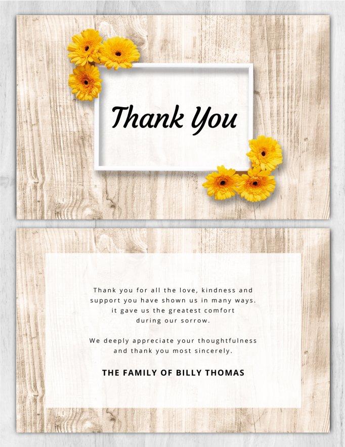 Funeral Program Thank You Card 2049