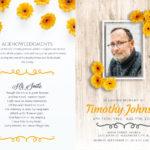 Daisy Flower Funeral Program