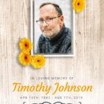 Memorial Poster for Funeral Yellow Flower