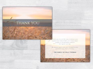 Custom Funeral Thank You Cards