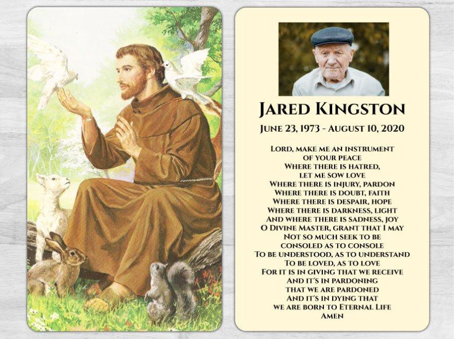Wildlife Memorial Prayer Card