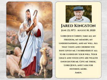 The Shepherd Memorial Prayer Card