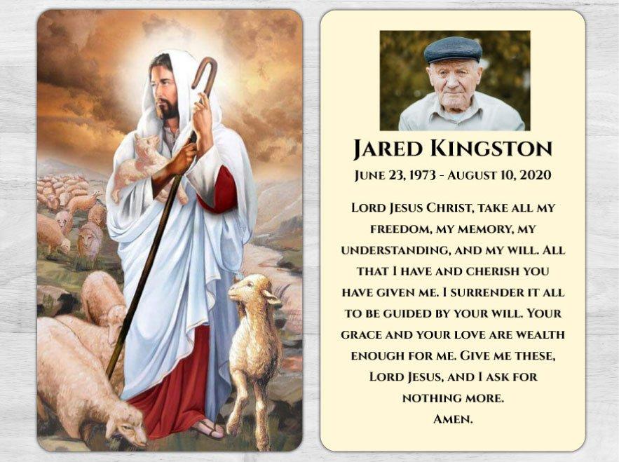 The Shepherd Memorial Prayer Card