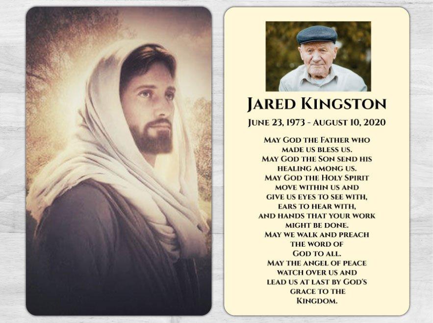 Walk With Him Memorial Prayer Card