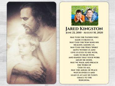 Father's Embrace Memorial Prayer Card