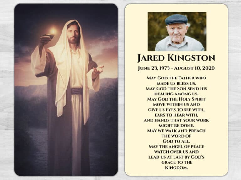 Laminated Prayer Cards for Funeral |Personalized Laminated Prayer Cards