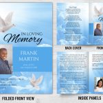 Memorial Card Pigeon in Heaven Theme
