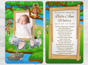 Infant in Loving Memory Memorial Service Card