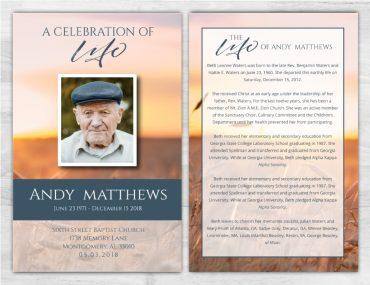 Celebration of Life Funeral Service Program