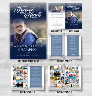 Forever In Our Hearts Obituary Memorial Cards