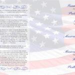 American Flag Funeral Memorial Program