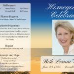 Beach Sunset Funeral Program