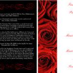 Roses Funeral Program