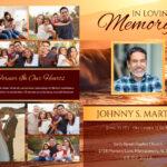 Ocean Sunset Funeral Memorial Program