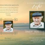 Lake Water Funeral Memorial Program