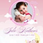 Funeral Program for a child stars moon