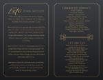 Black and Gold Funeral Program