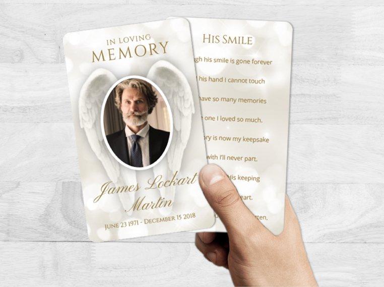 4"x6" Personalized Prayer Cards for Funeral